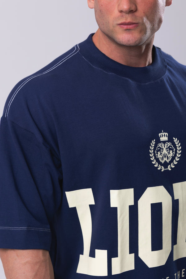 Camiseta Oversized LLTK - Marinho Contraste