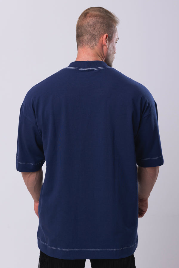 Camiseta Oversized LLTK - Marinho Contraste