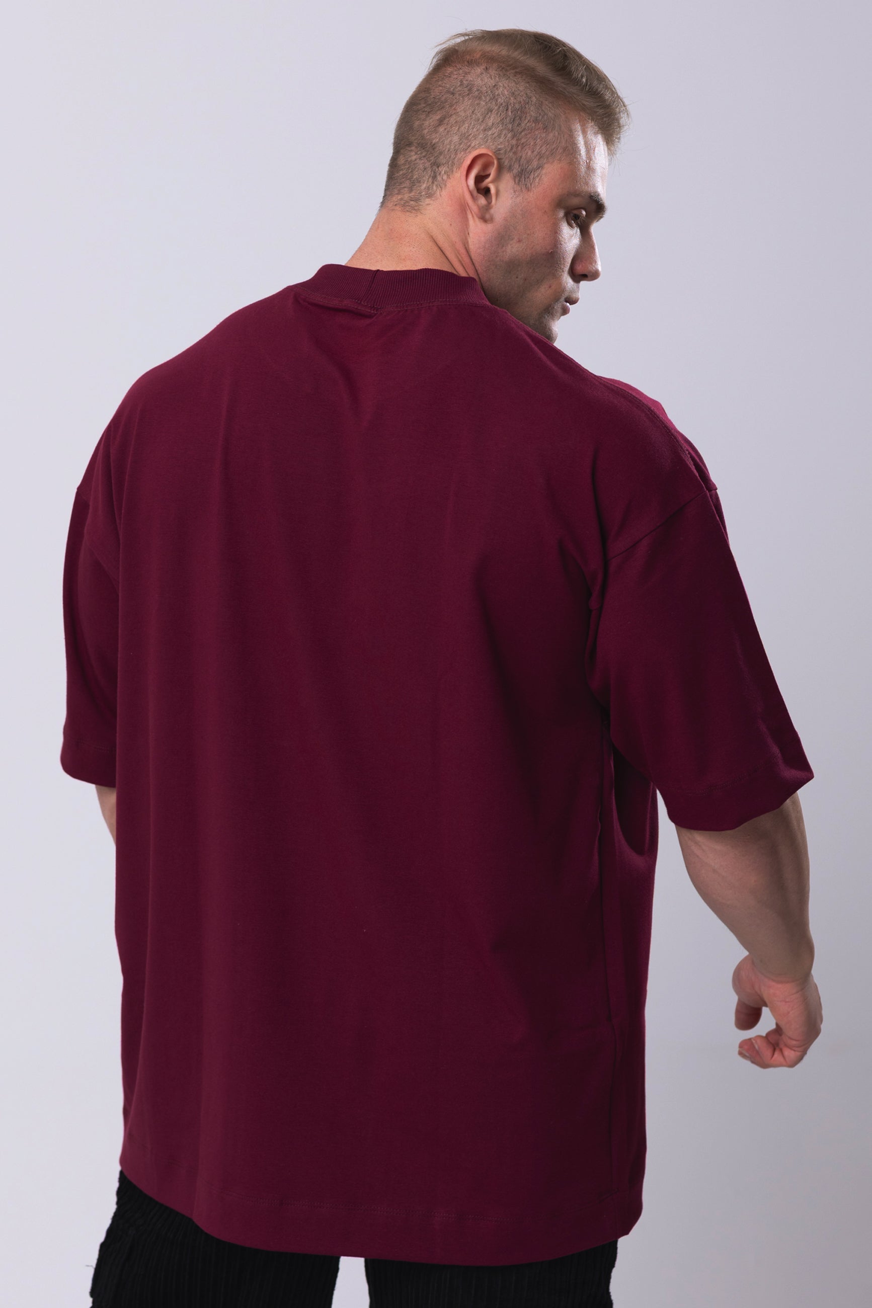 Camiseta Oversized Minimal - Bordo