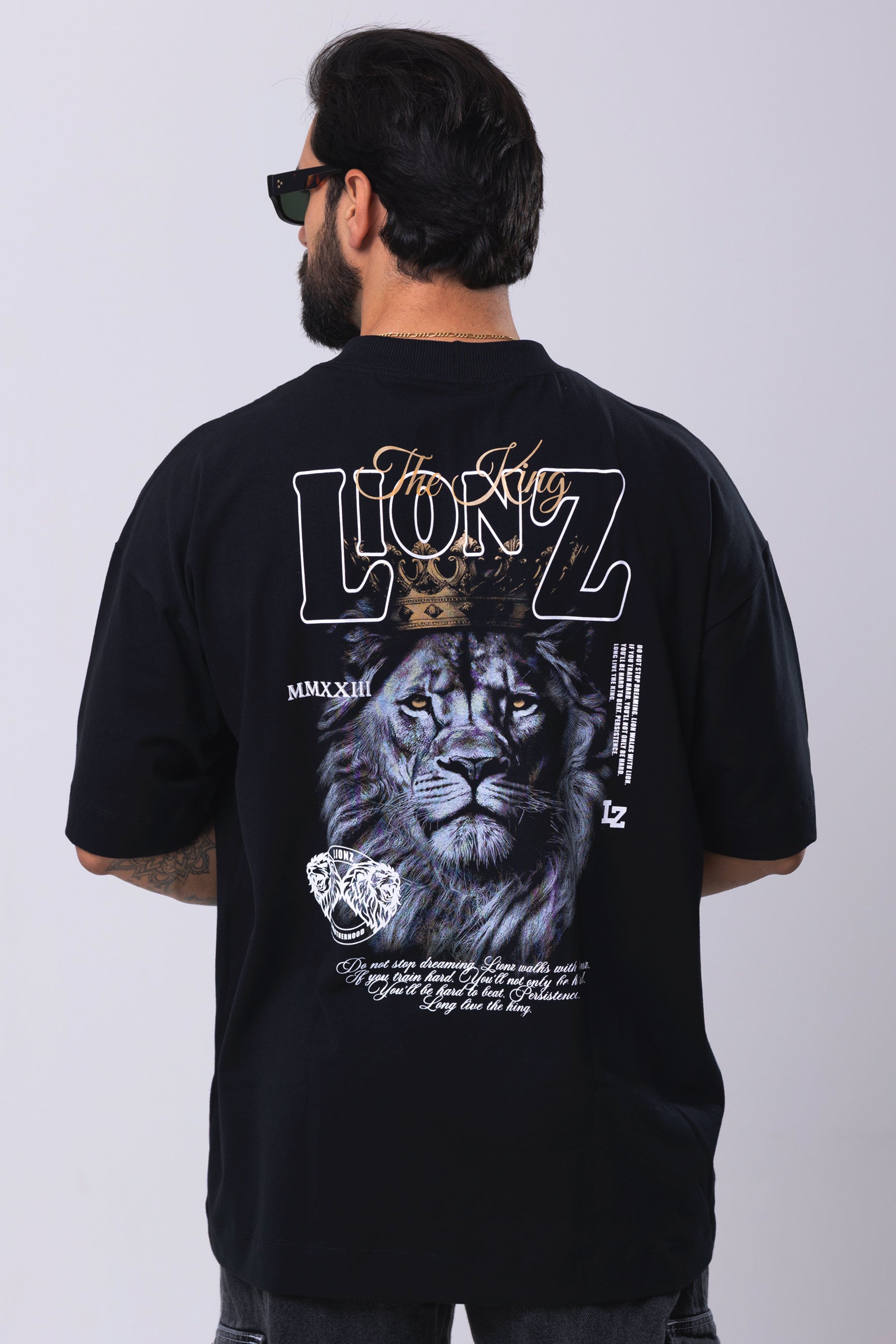 Camiseta Oversized Real King - Preta