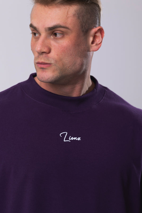Camiseta Premium Oversized Minimal - Roxa