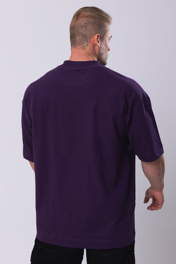 Camiseta Premium Oversized Minimal - Roxa