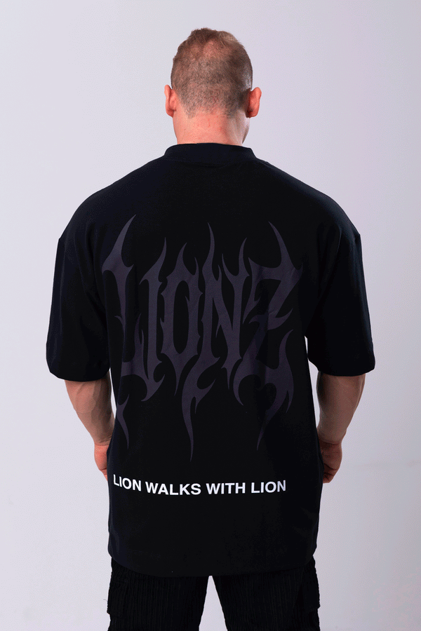 Camiseta Premium Oversized LWWL - Preta