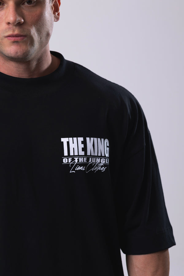 Camiseta Oversized The King - Preta