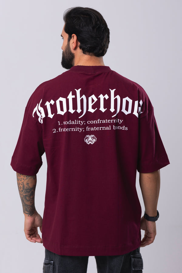 Camiseta Oversized Brotherhood - Bordo