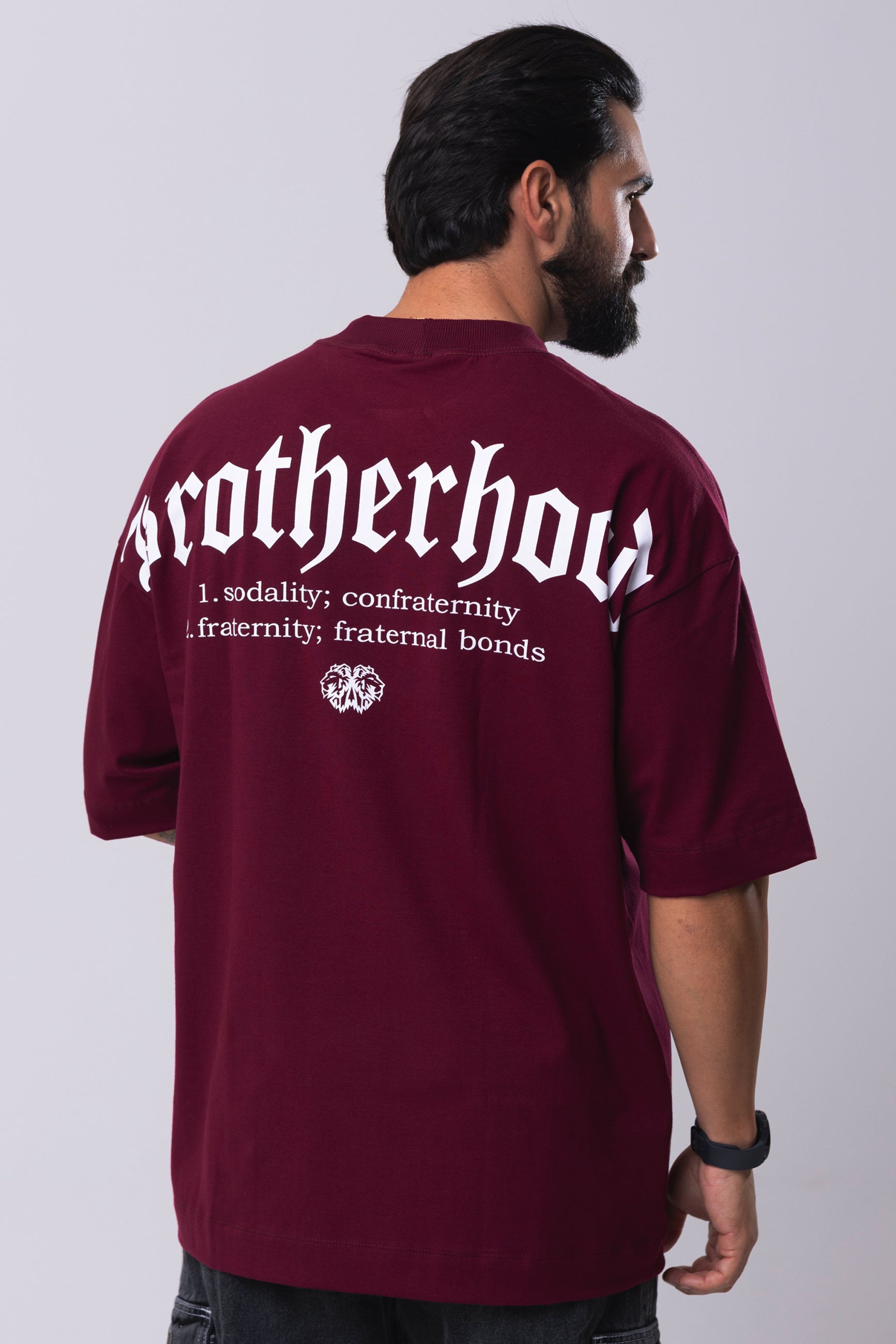 Camiseta Oversized Brotherhood - Bordo