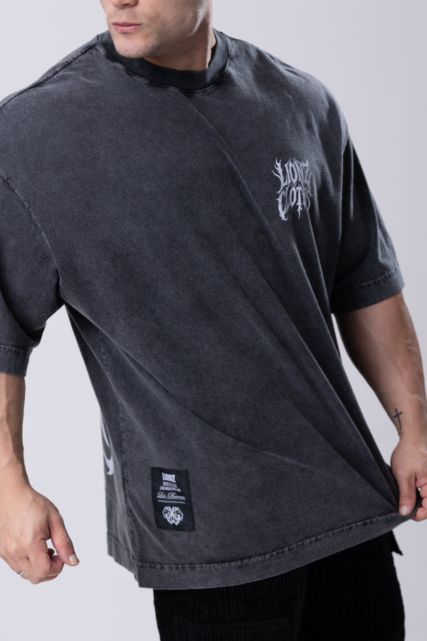 Camiseta Heavy Oversized Blair - Preta Estonada