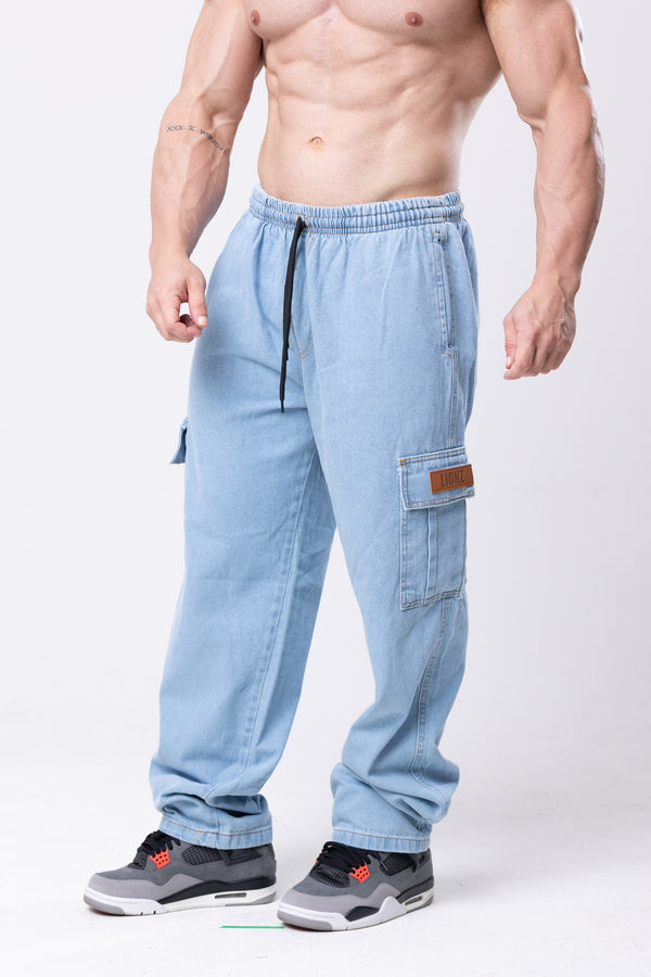 Calça Cargo Jeans - Lionz - Blue