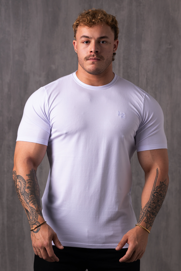 Camiseta Slim Bordada LZ - Branca