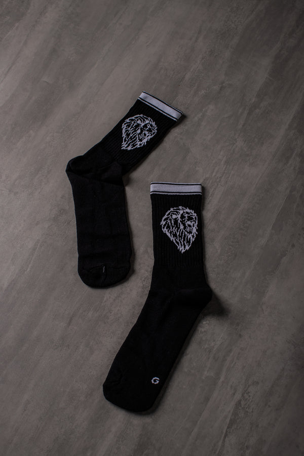 Meia Lion Cano Alto - Preta