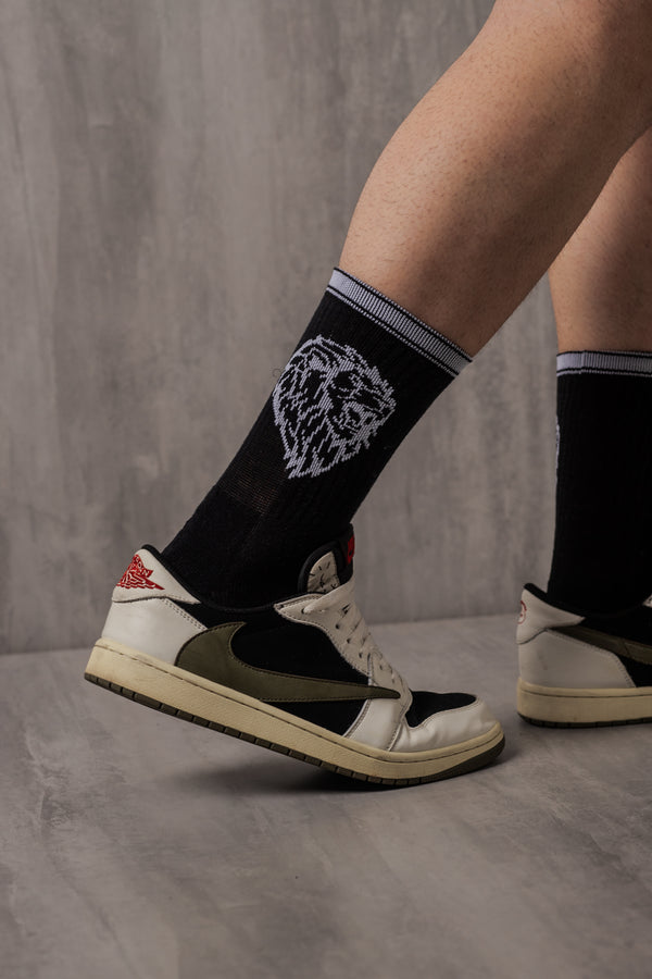 Meia Lion Cano Alto - Preta