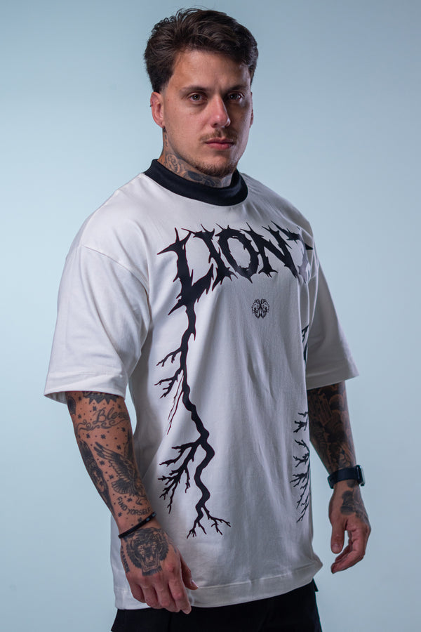 Camiseta Oversized Storm - OffWhite&Black