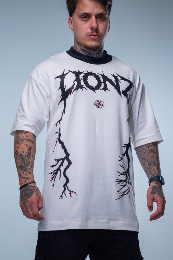Camiseta Oversized Storm - OffWhite&Black