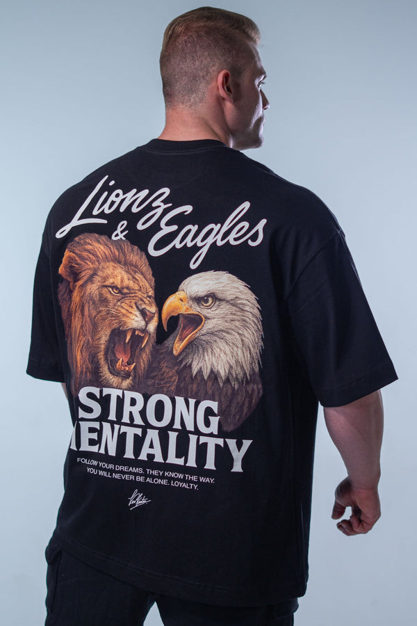 Camiseta Heavy Oversized Eagles - Preta