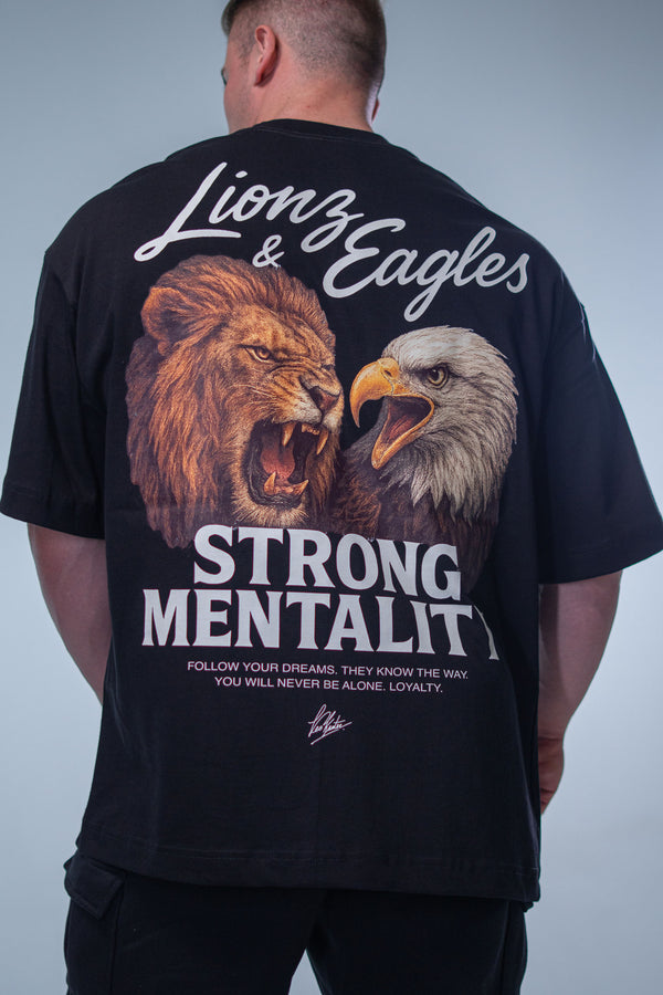 Camiseta Heavy Oversized Eagles - Preta