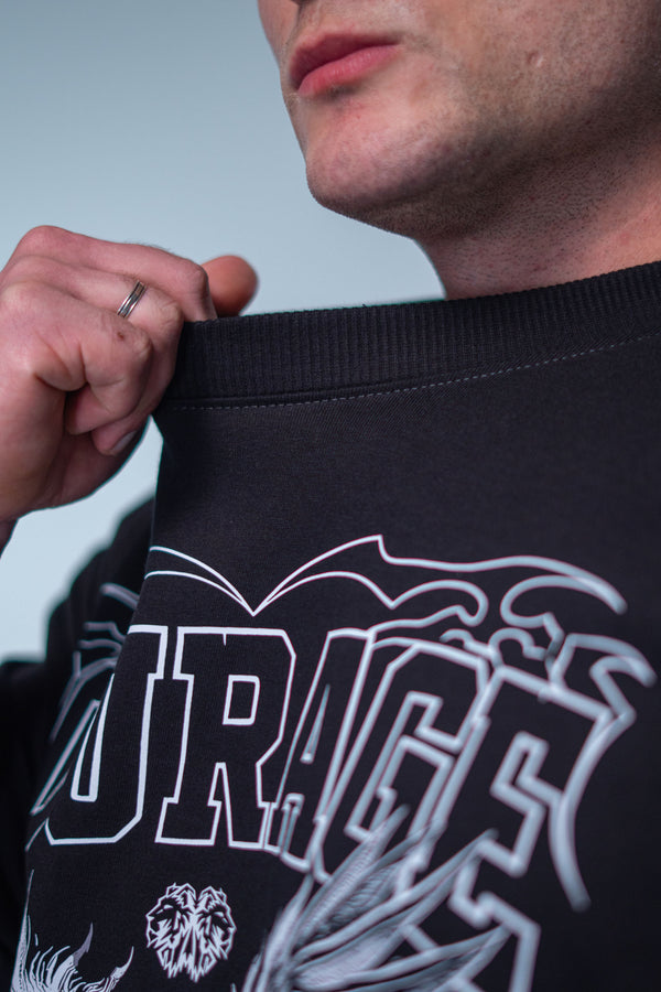 Camiseta Heavy Oversized Courage - Preta