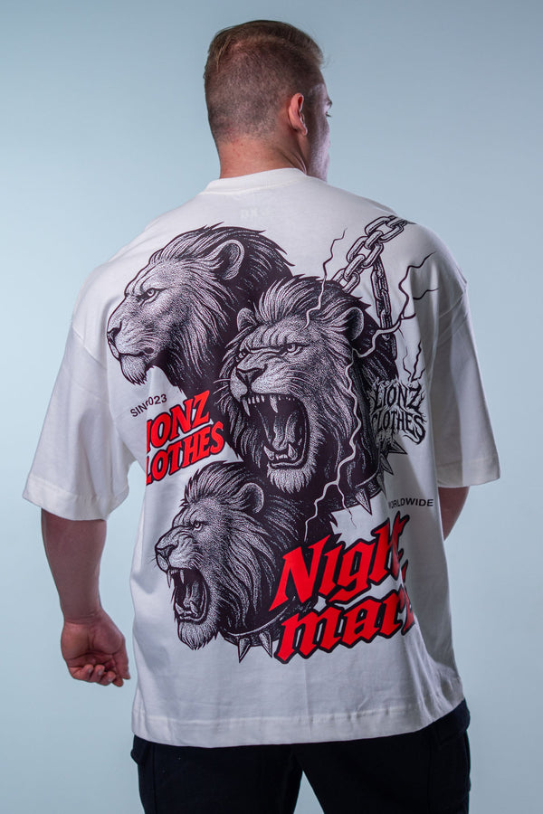 Camiseta Heavy Oversized NightMare - OffWhite