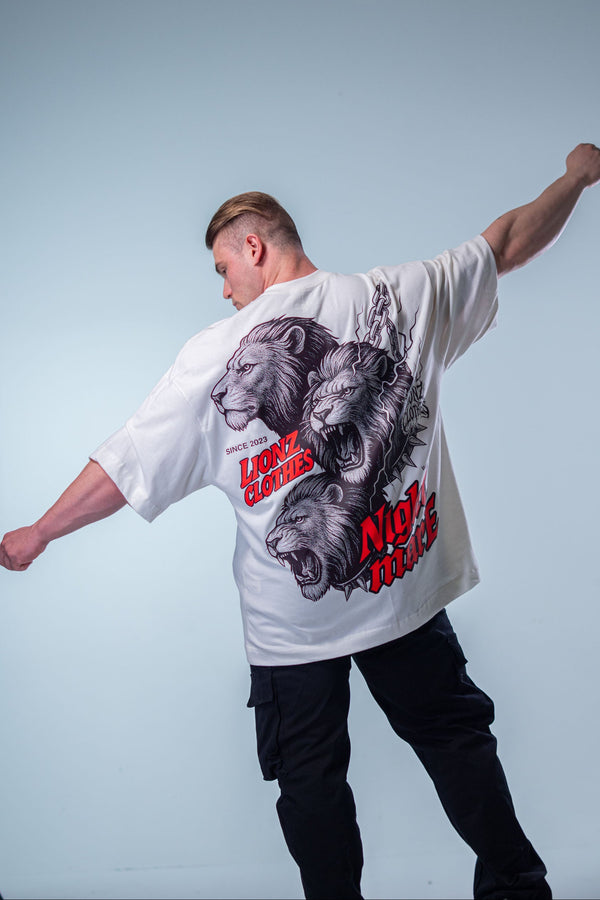 Camiseta Heavy Oversized NightMare - OffWhite