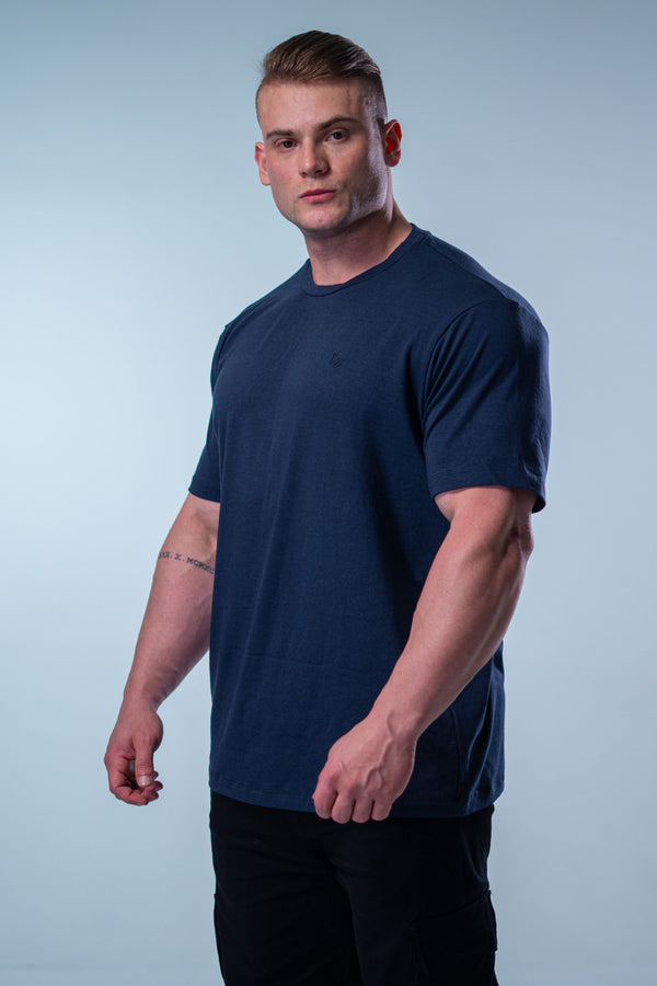 Camiseta Slim Bordada LZ - Marinho