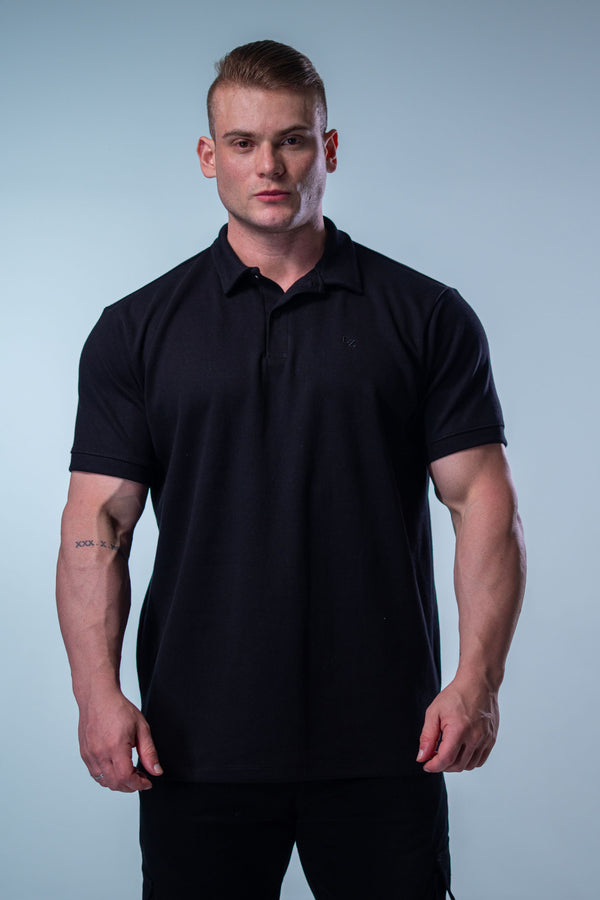 Camiseta Polo Deluxe LZ - Preta
