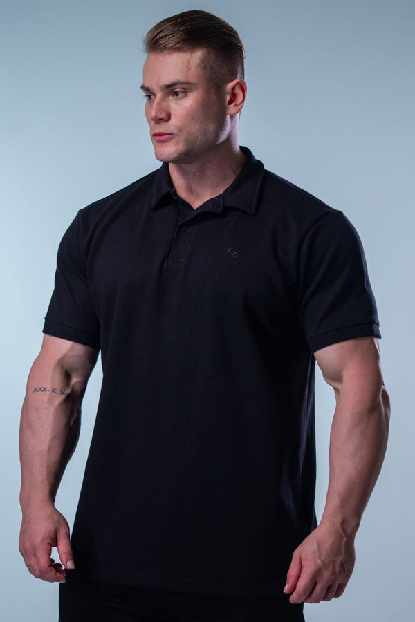 Camiseta Polo Deluxe LZ - Preta