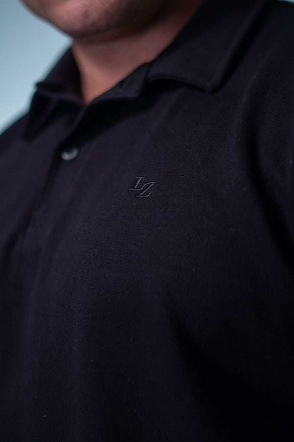 Camiseta Polo Deluxe LZ - Preta