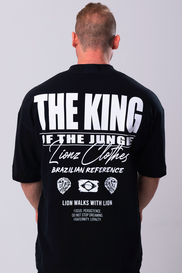 Camiseta Oversized The King - Preta
