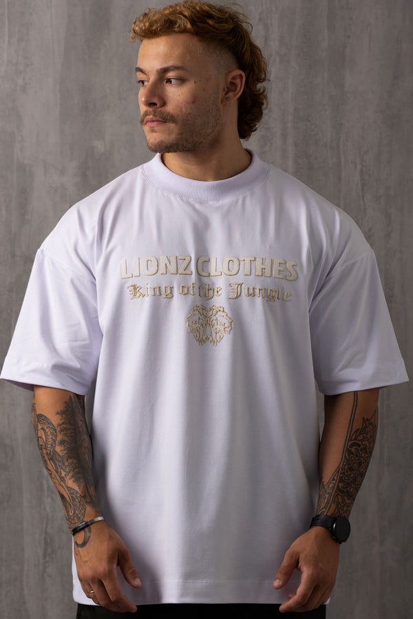 Camiseta Oversized Luxury Veludo - Branca