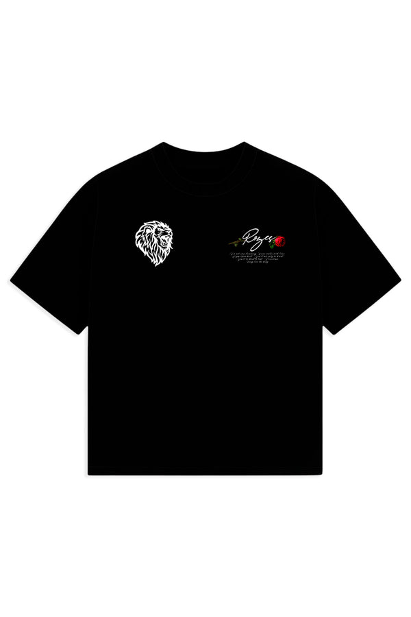 Camiseta Premium Oversized Rozes - Preta