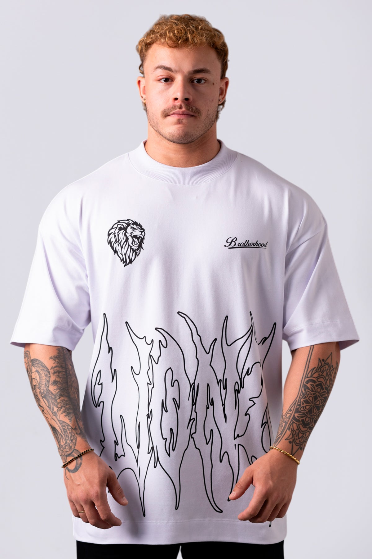 Camiseta Oversized Metalic - Branca