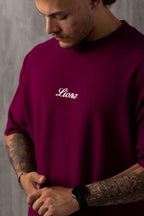 Camiseta Oversized Texturizada - Bordo