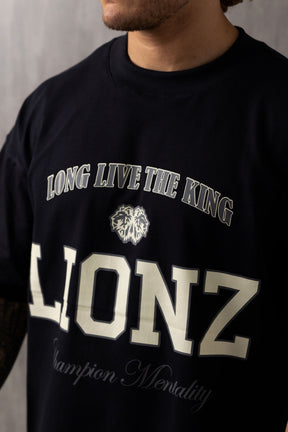 Camiseta Oversized College - Preta