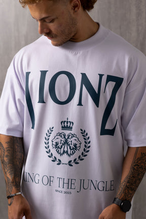 Camiseta Oversized LIONZ KING - Branca