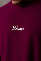 Camiseta Oversized Texturizada - Bordo