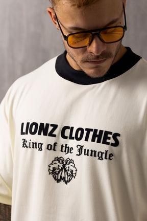 Camiseta Oversized Luxury Veludo - OffWhite