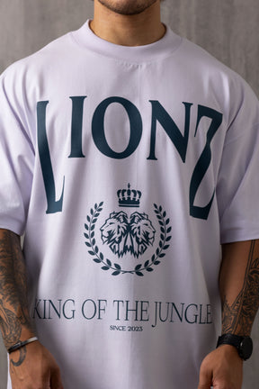 Camiseta Oversized LIONZ KING - Branca