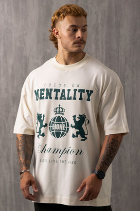 Camiseta Oversized Mentality - OffWhite