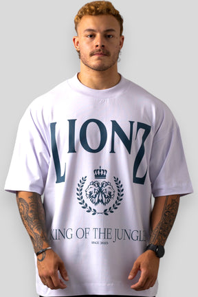 Camiseta Oversized LIONZ KING - Branca