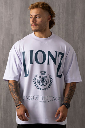 Camiseta Oversized LIONZ KING - Branca