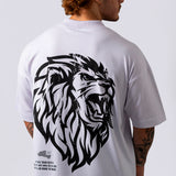 Camiseta Oversized American Lion - Branca