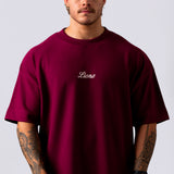 Camiseta Oversized Texturizada - Bordo
