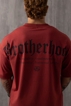 Camiseta Oversized Brotherhood - Vermelha