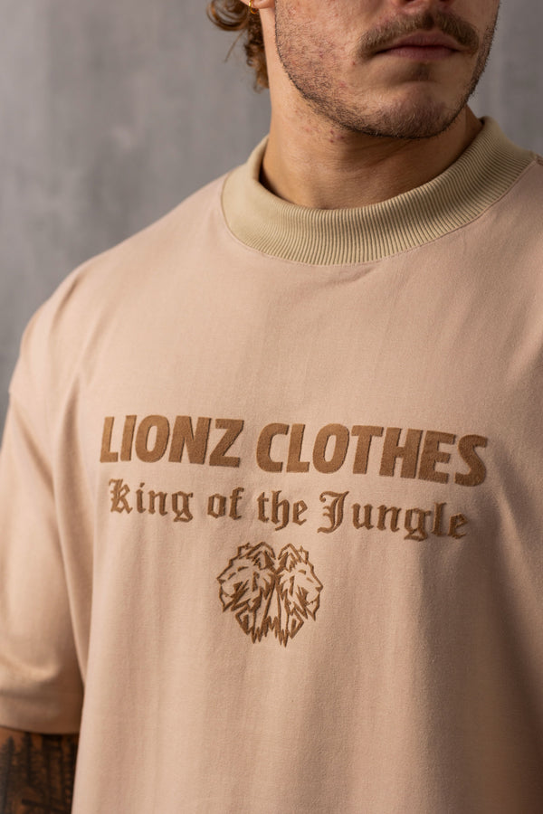 Camiseta Oversized Luxury Veludo - Bege