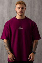 Camiseta Oversized Texturizada - Bordo