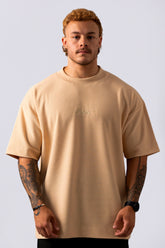 Camiseta Oversized Texturizada - Bege