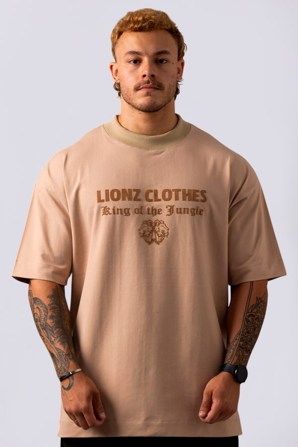 Camiseta Oversized Luxury Veludo - Bege