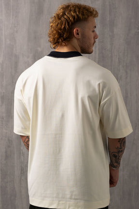 Camiseta Oversized Luxury Veludo - OffWhite