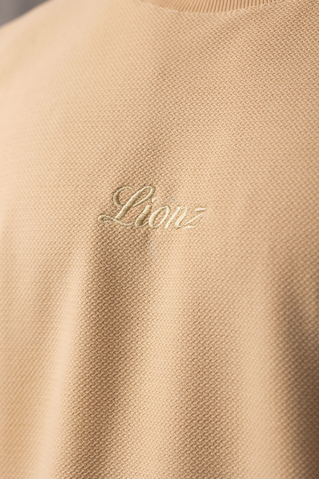 Camiseta Oversized Texturizada - Bege