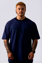 Camiseta Oversized Luxury Veludo - Marinho