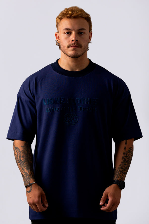 Camiseta Oversized Luxury Veludo - Marinho